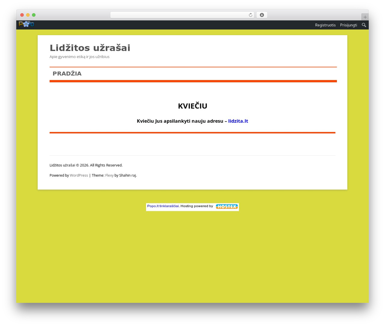 Theme WordPress Flexy - lidzita.popo.lt