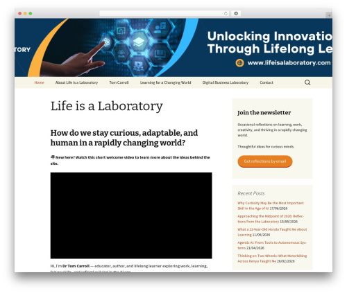 Twenty Thirteen WordPress theme - lifeisalaboratory.com
