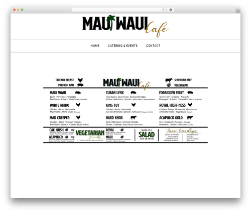Verdure restaurant WordPress plugin - mauiwauicafe.com