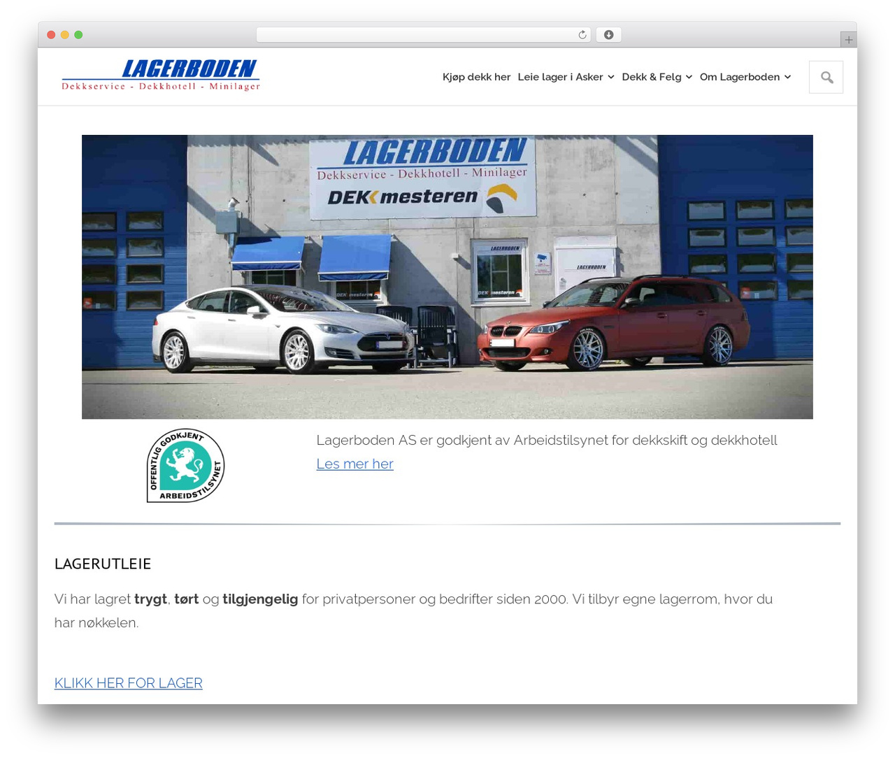 WordPress theme exMinimal - lagerboden.no