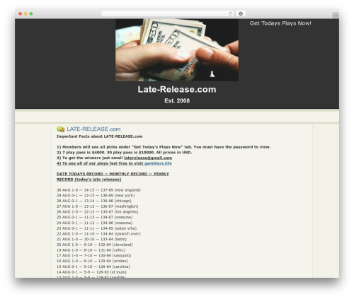 WordPress theme hello :D - late-release.com