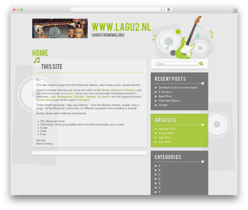 WordPress website theme Music - lagu2.nl