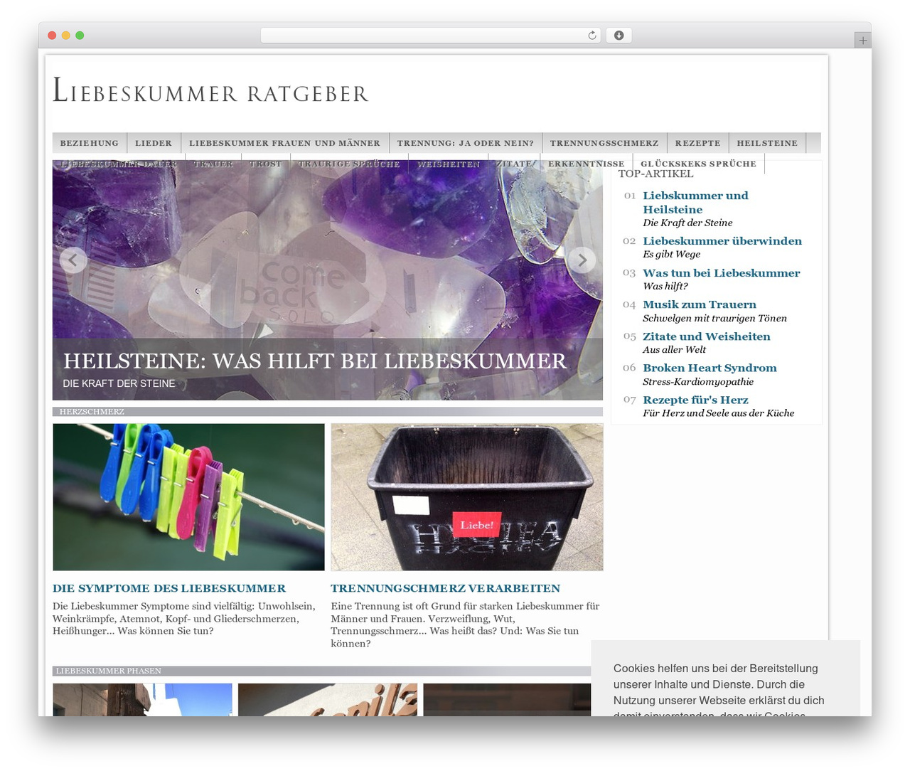 WordPress website theme Network-Theme - liebeskummer.org
