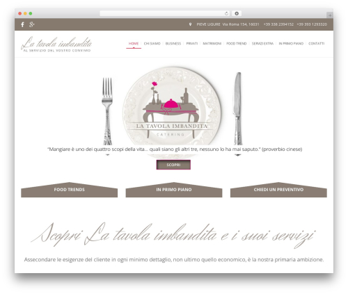 WP theme WP Nuvo - latavolaimbanditacatering.com