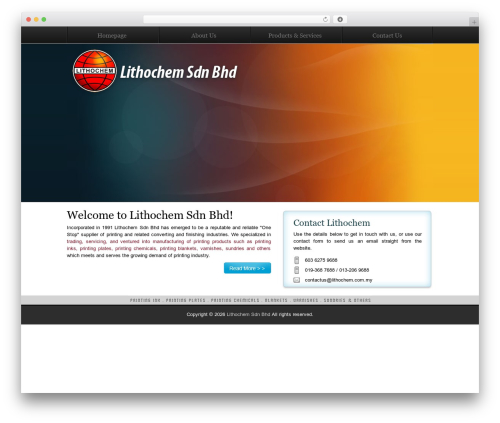 Custom theme WordPress theme - lithochem.com.my