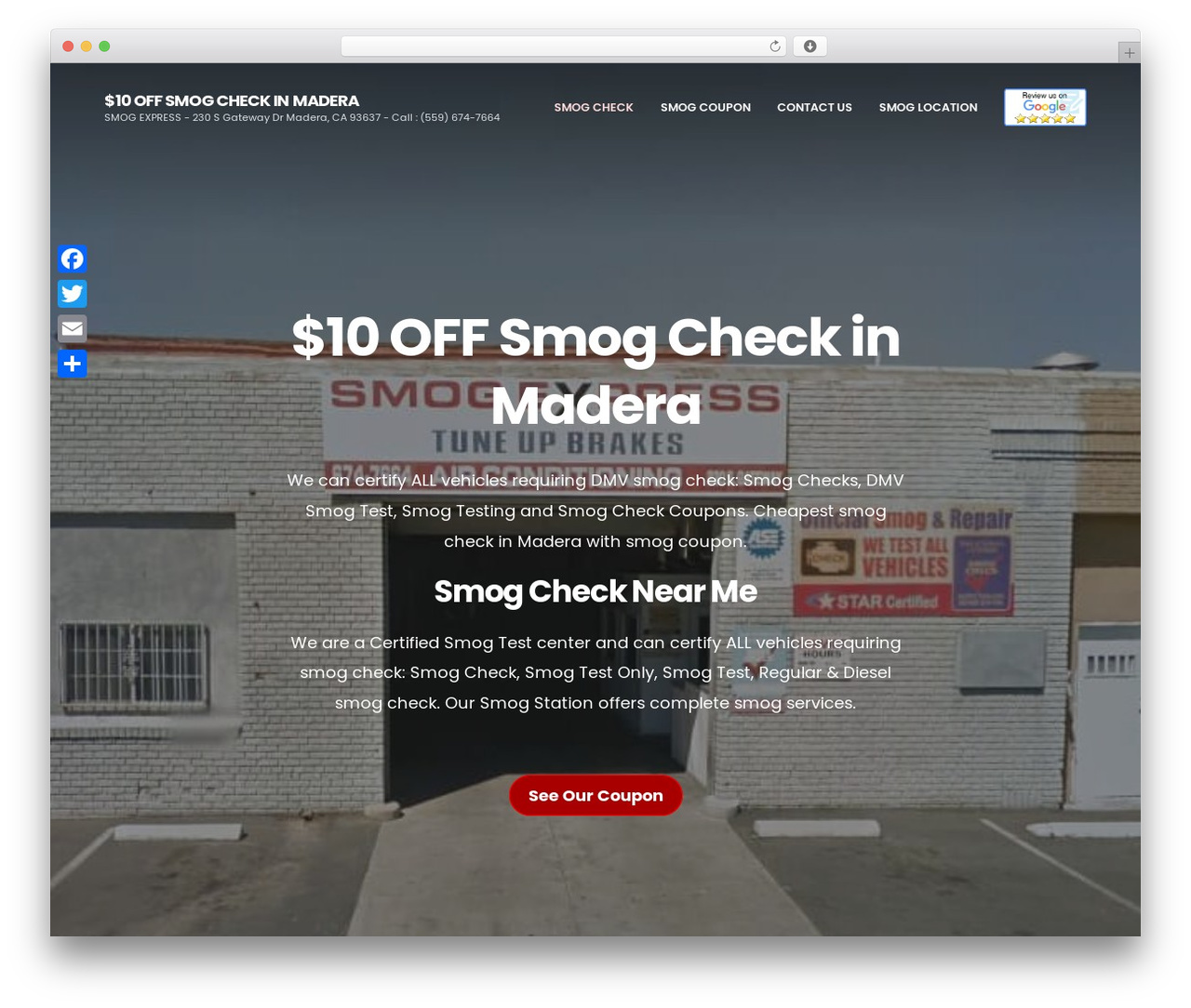 Genesis theme WordPress - smogcheckmadera.com