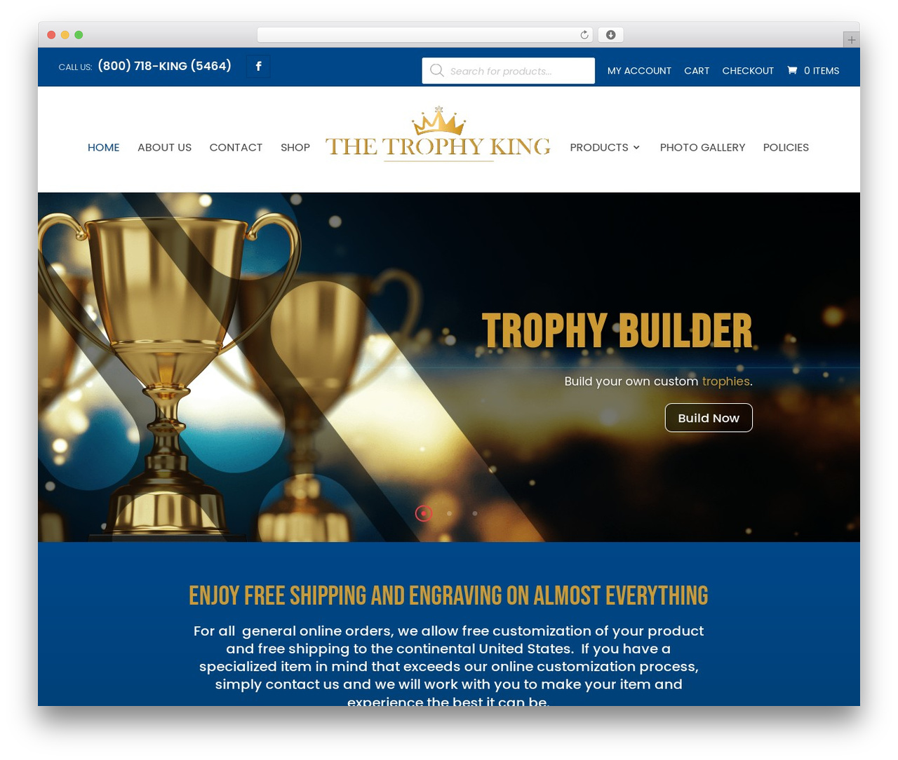 Divi WordPress theme - trophykingonline.com