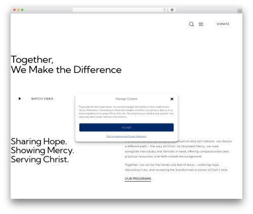 Heart WordPress theme - abundant-mercy.org