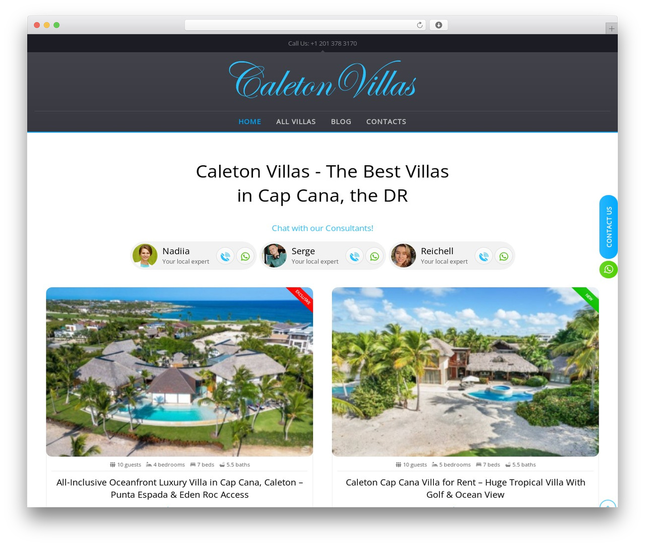 kg69design theme WordPress - caletonvillas.com
