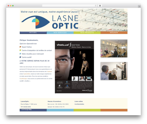Lasne Optic premium WordPress theme - lasneoptic.be