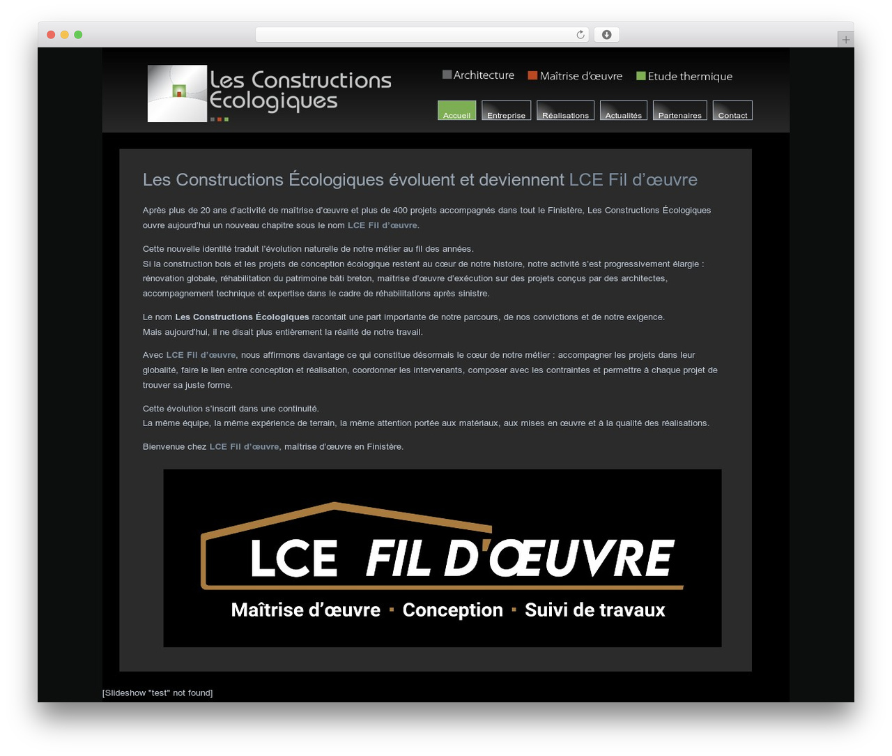 lce theme WordPress - lesconstructionsecologiques.fr