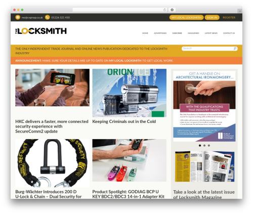 locksmithjournal WordPress theme - locksmithjournal.co.uk