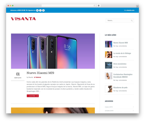 Mexin WordPress theme - lifestyle.visanta.com