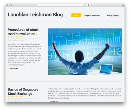 Selfy premium WordPress theme - lauchlanleishman.asia