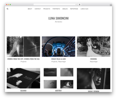 Silvia WordPress theme - lunasimoncini.com