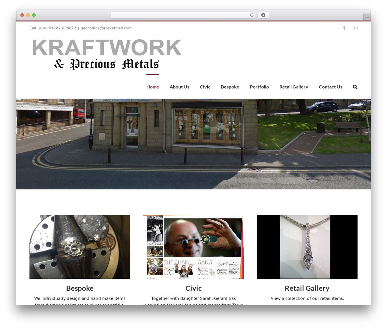 Avada WordPress theme design - kraftwork-gallery.co.uk