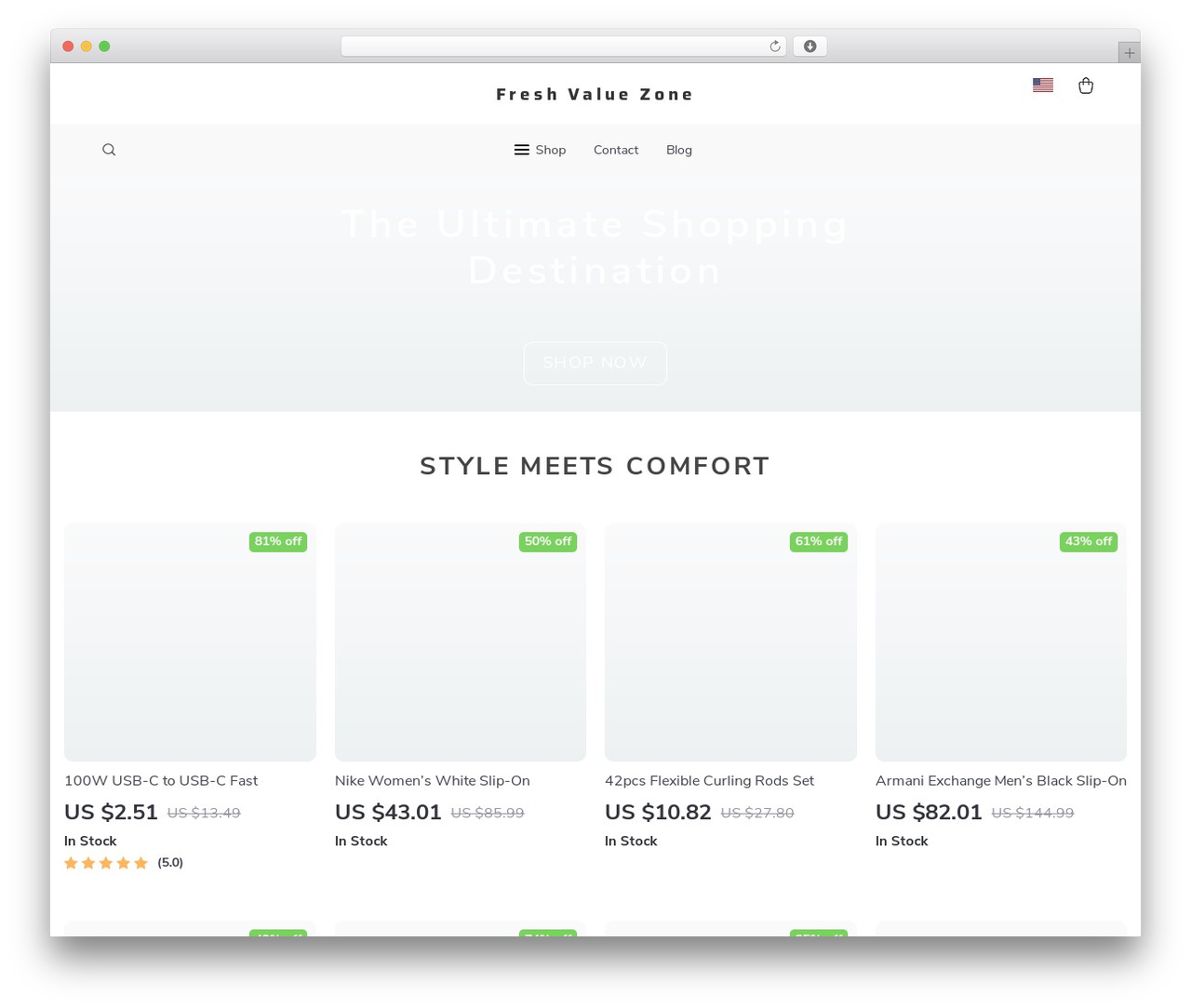 Botticelli WordPress store theme - freshvaluezone.shop