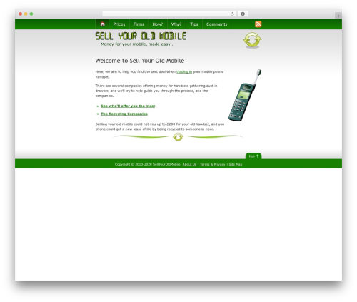 Exciter WordPress theme - sellyouroldmobile.co.uk