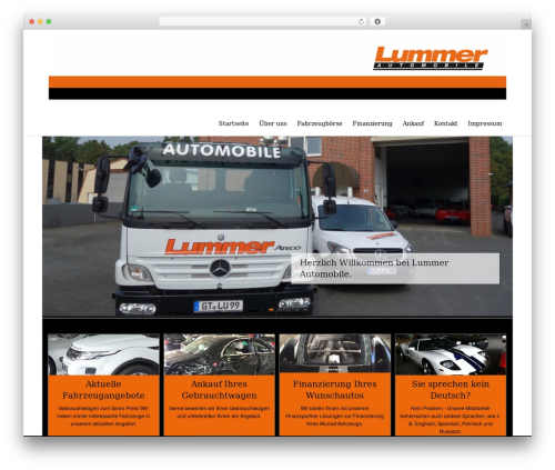 Hathor Pro WordPress theme - lummer-automobile.de