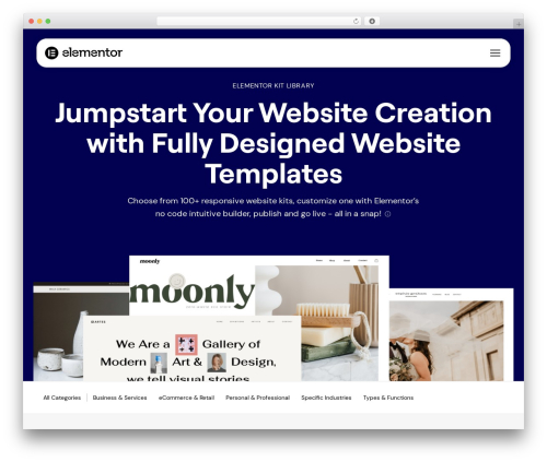 Elementor network WordPress plugin - elementor.com/library