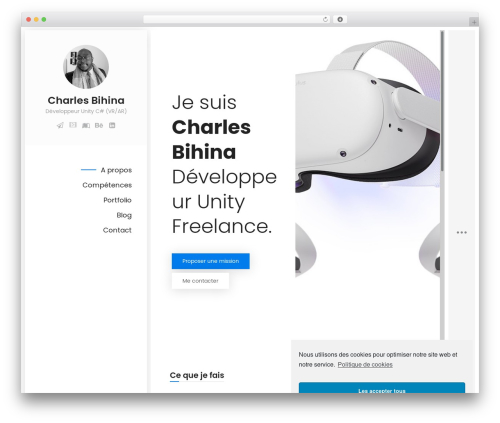 Wezen WordPress website theme - charlesbihina.com