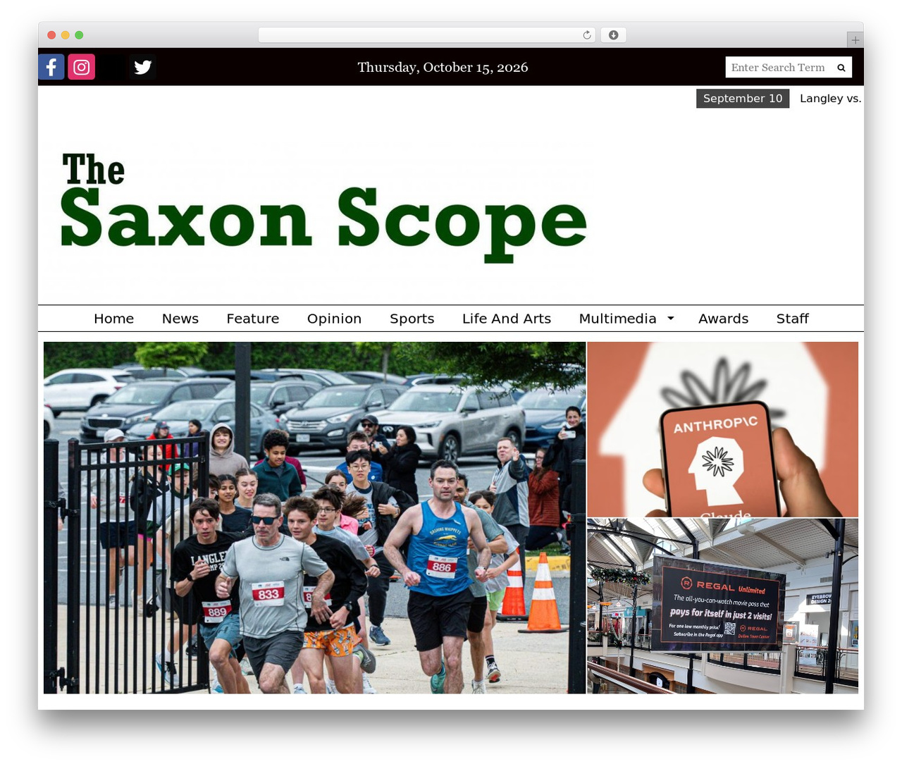 WordPress theme SNO FLEX - saxonscope.com