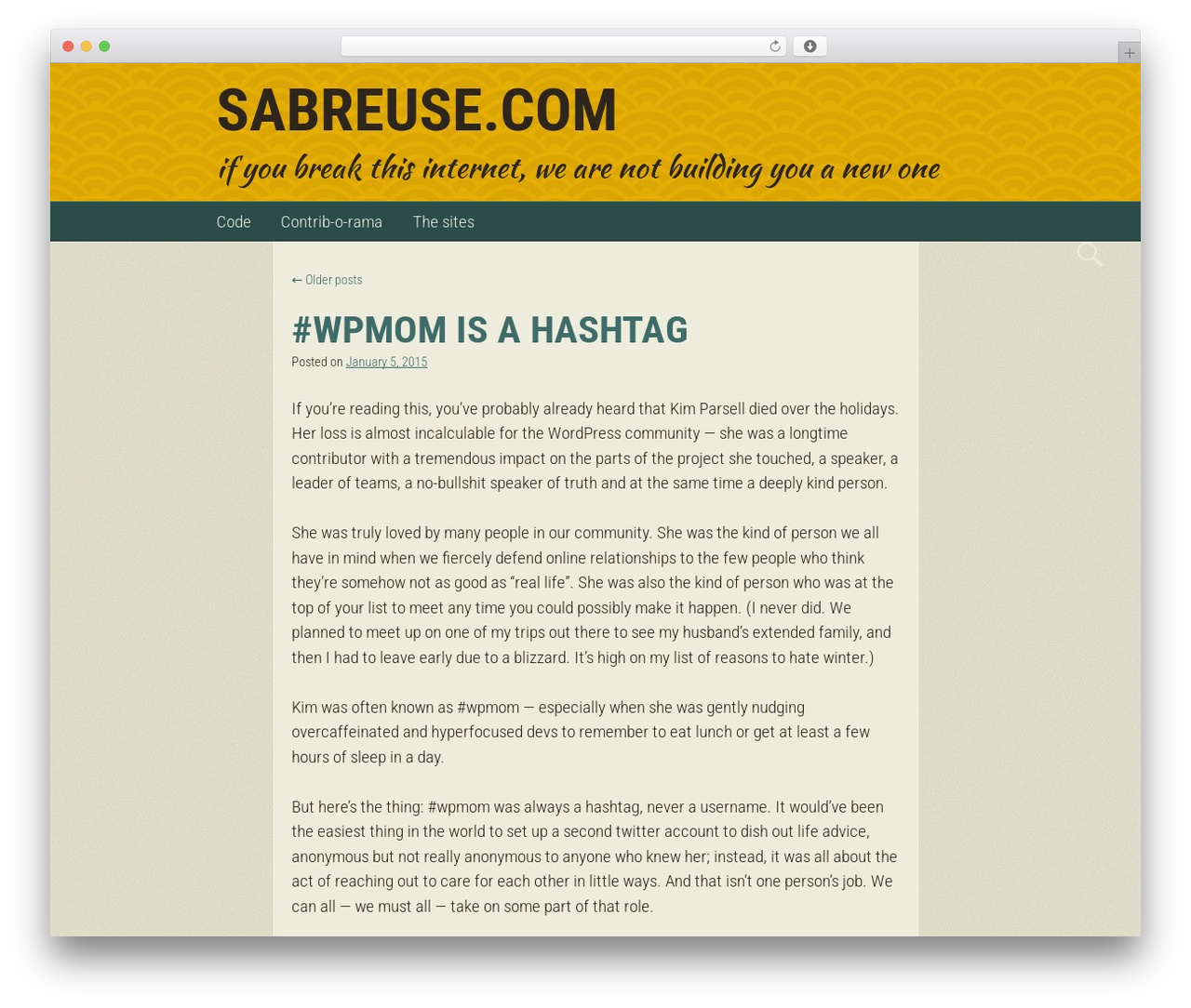 WordPress theme ahn3 - sabreuse.com
