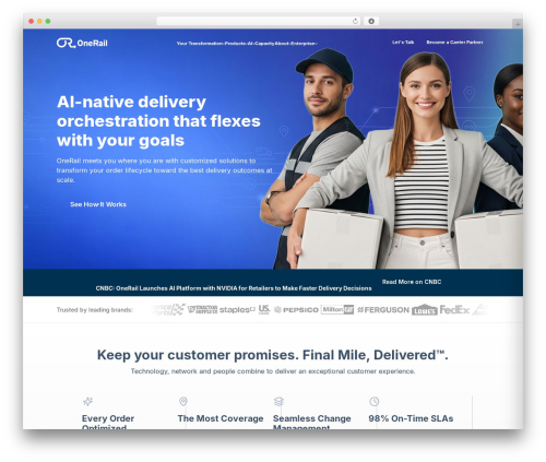 WordPress theme customTheme - onerail.com