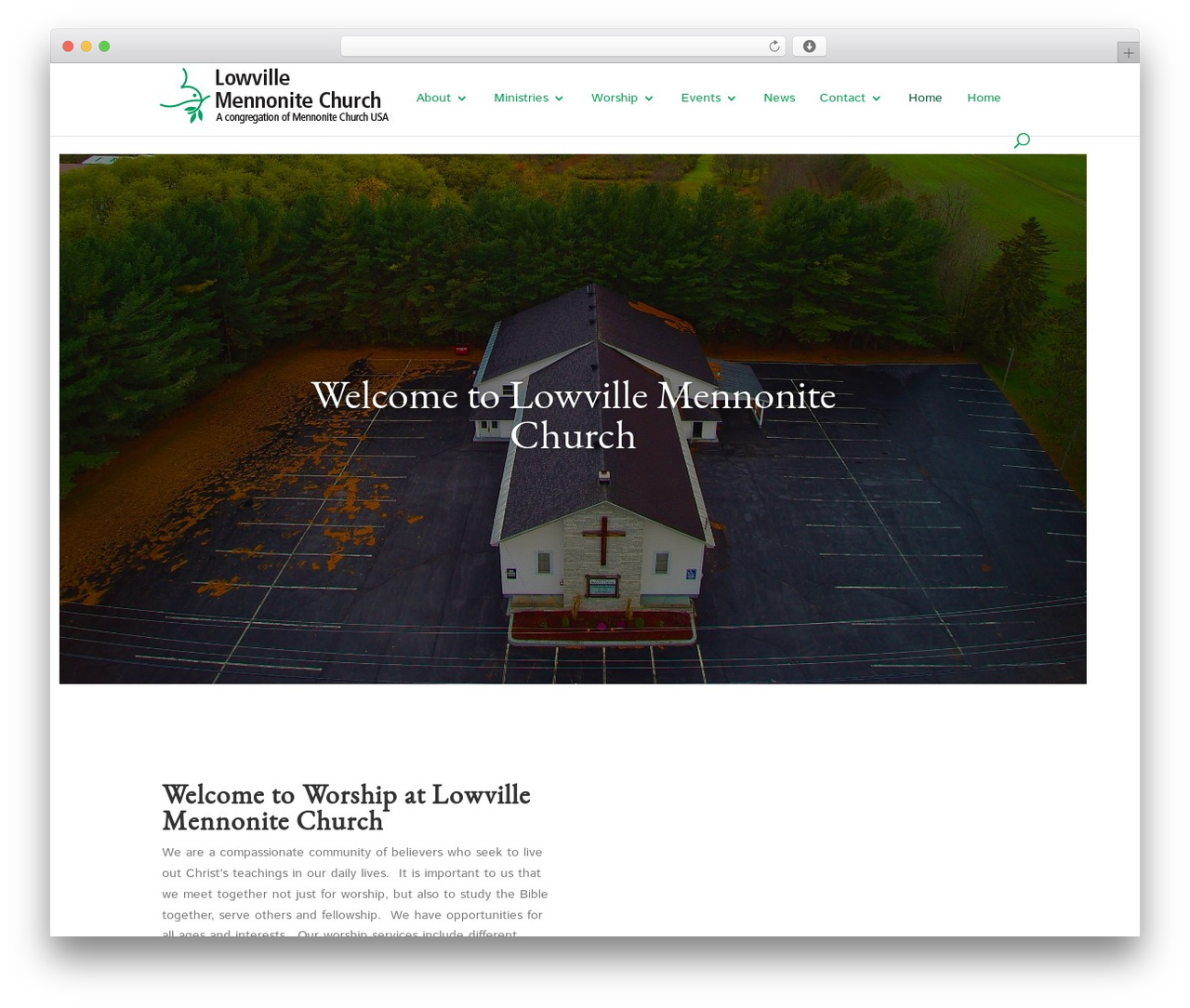 WordPress theme Divi - lowvillemennonite.org
