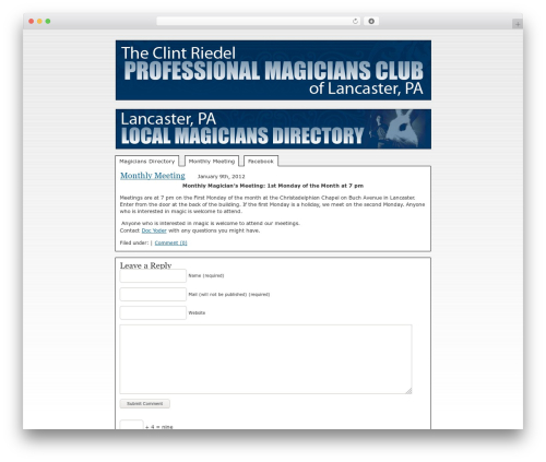 WordPress Theme Generator WordPress theme - lancastermagicians.com