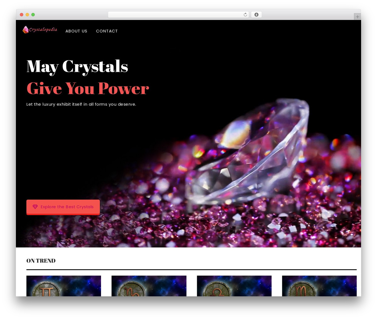 WordPress theme onfleek - crystalopedia.com