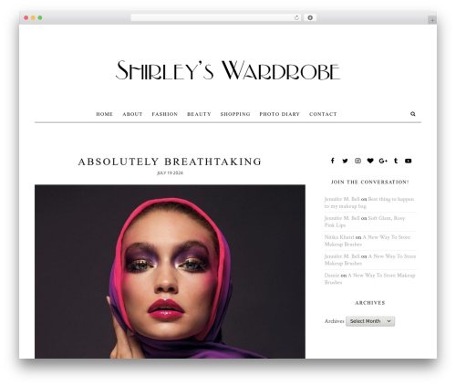 Shirley S Wardrobe Wordpress Blog Theme By Faye Kent