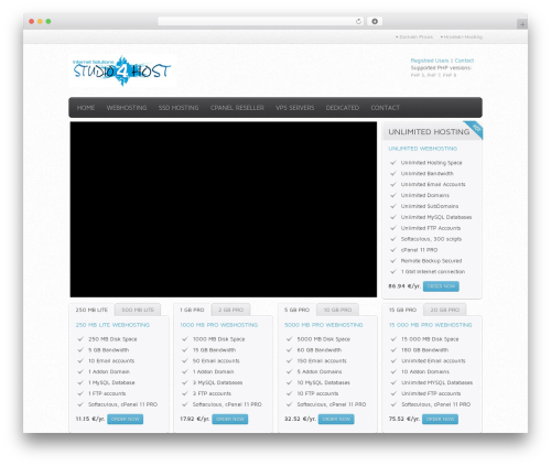 Cloud theme WordPress - studio4host.com