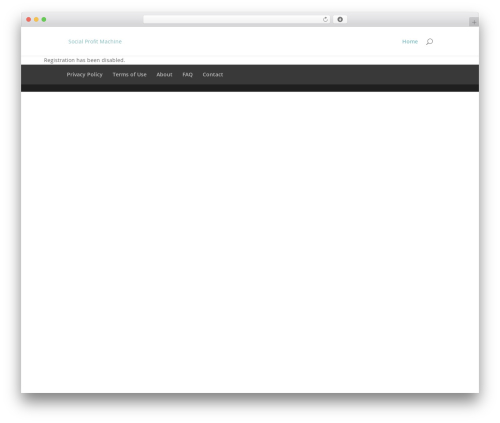 Divi theme WordPress - socialprofitmachine.com/wp-signup.php?new=gffeed.com