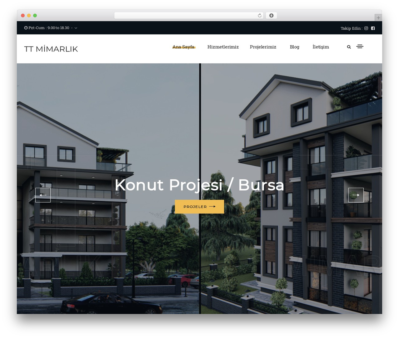 Exertion theme WordPress - tt-mimarlik.com