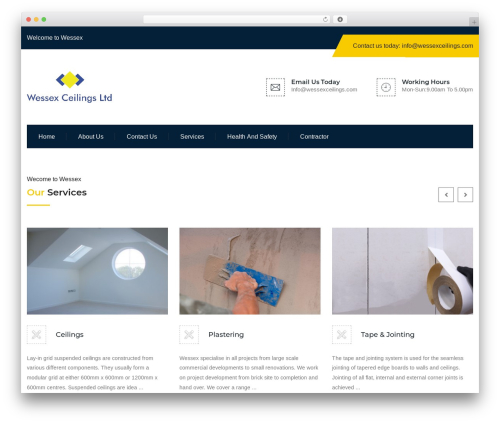 Konstructo top WordPress theme - wessexceilings.com