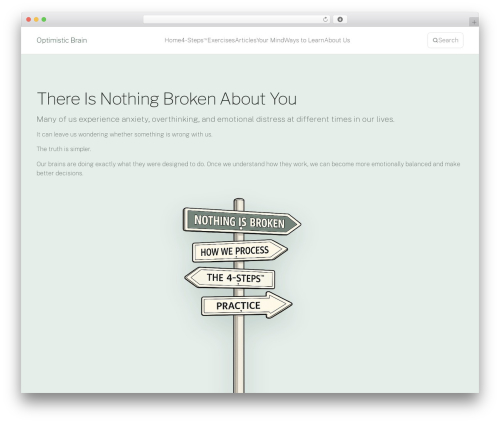 Optimistic Brain WordPress theme - optimisticbrain.com