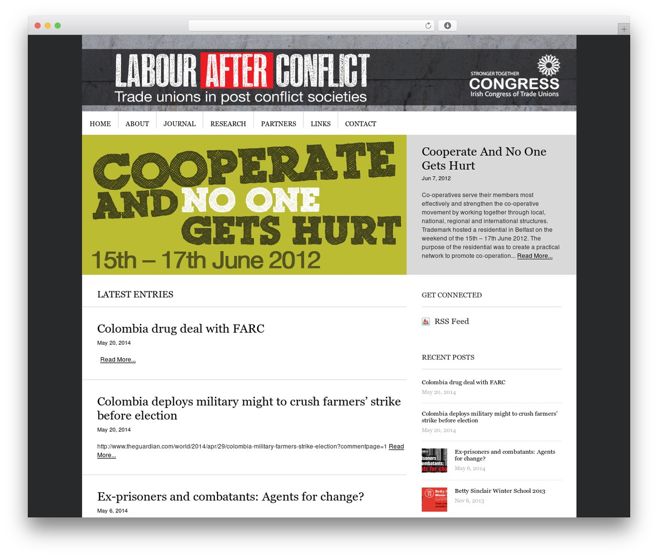 Sight WordPress website theme - labourafterconflict.org