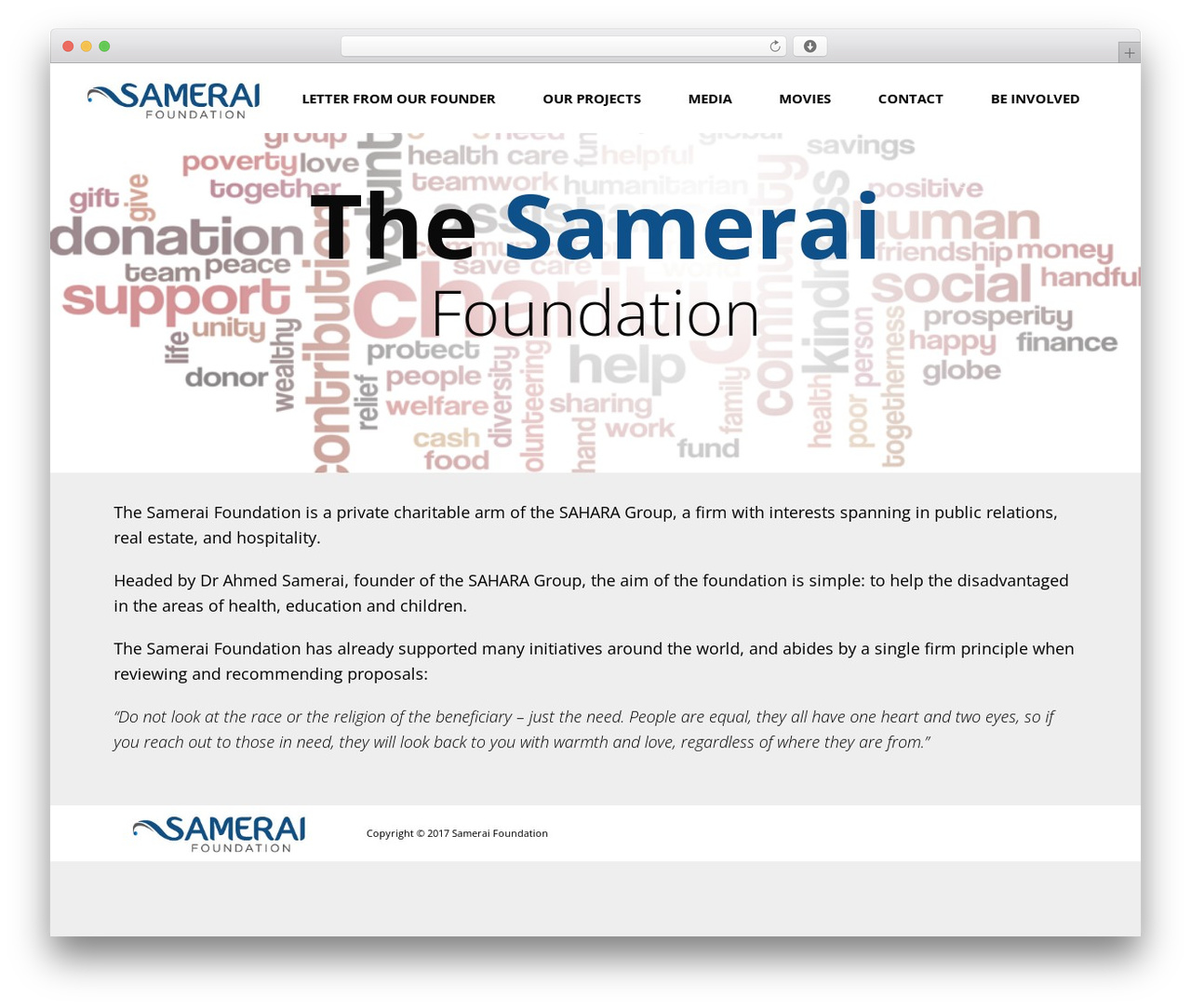 Theme WordPress FWRD - sameraifoundation.com