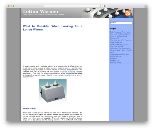 Theme WordPress IntelliTheme - lotionwarmer.net