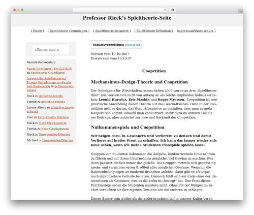 Twenty Thirteen WordPress theme design - spieltheorie.de/anwendungen-spieltheorie/mechanismus-design/coopetion