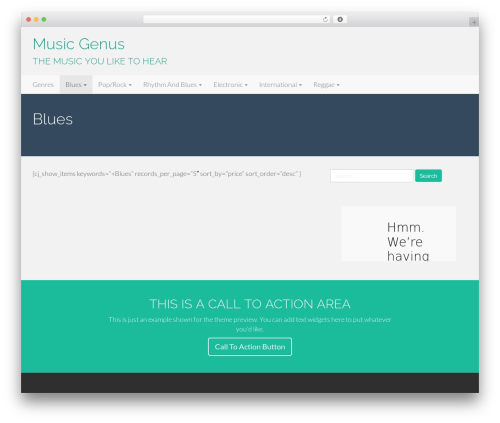 WordPress theme Flat Bootstrap - music-genus.com