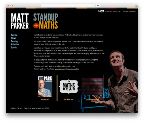 WordPress theme SUM - standupmaths.com