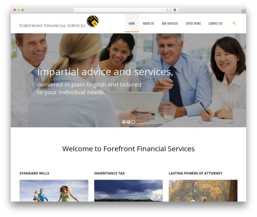 WordPress theme Solveto - forefrontfinancialservices.co.uk