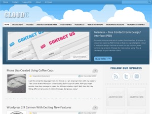 Cloude WordPress page theme by Sudha Chandan banerjee