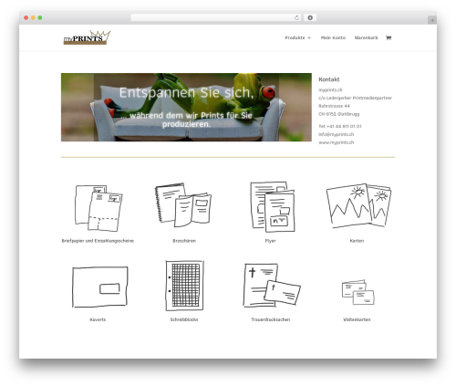 Wp2print WordPress plugin - myprints.ch