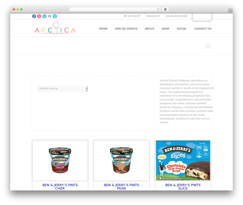 Mercor premium WordPress theme - floridaicecream.com