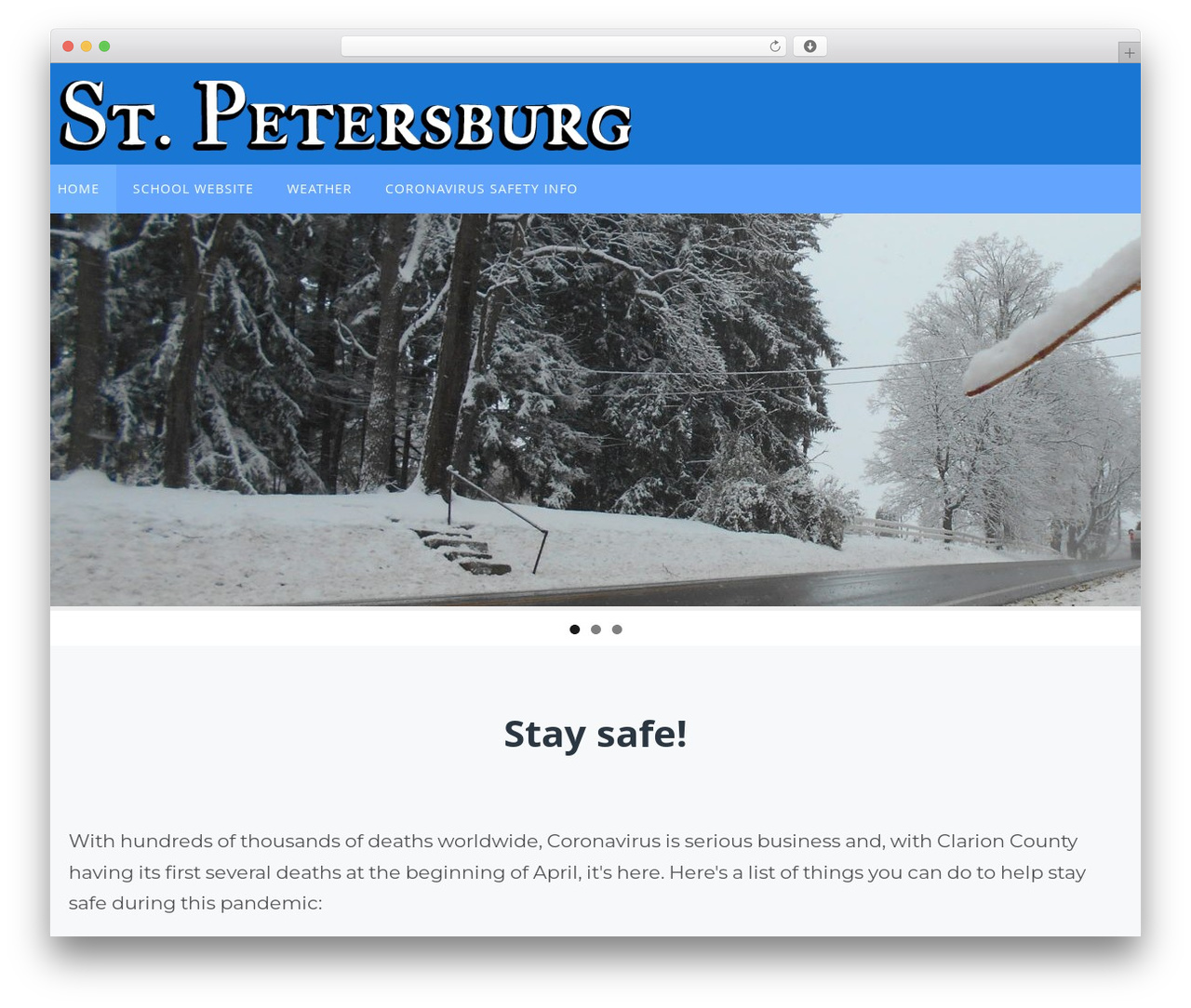 Nirvana theme WordPress - stpetersburgpa.com