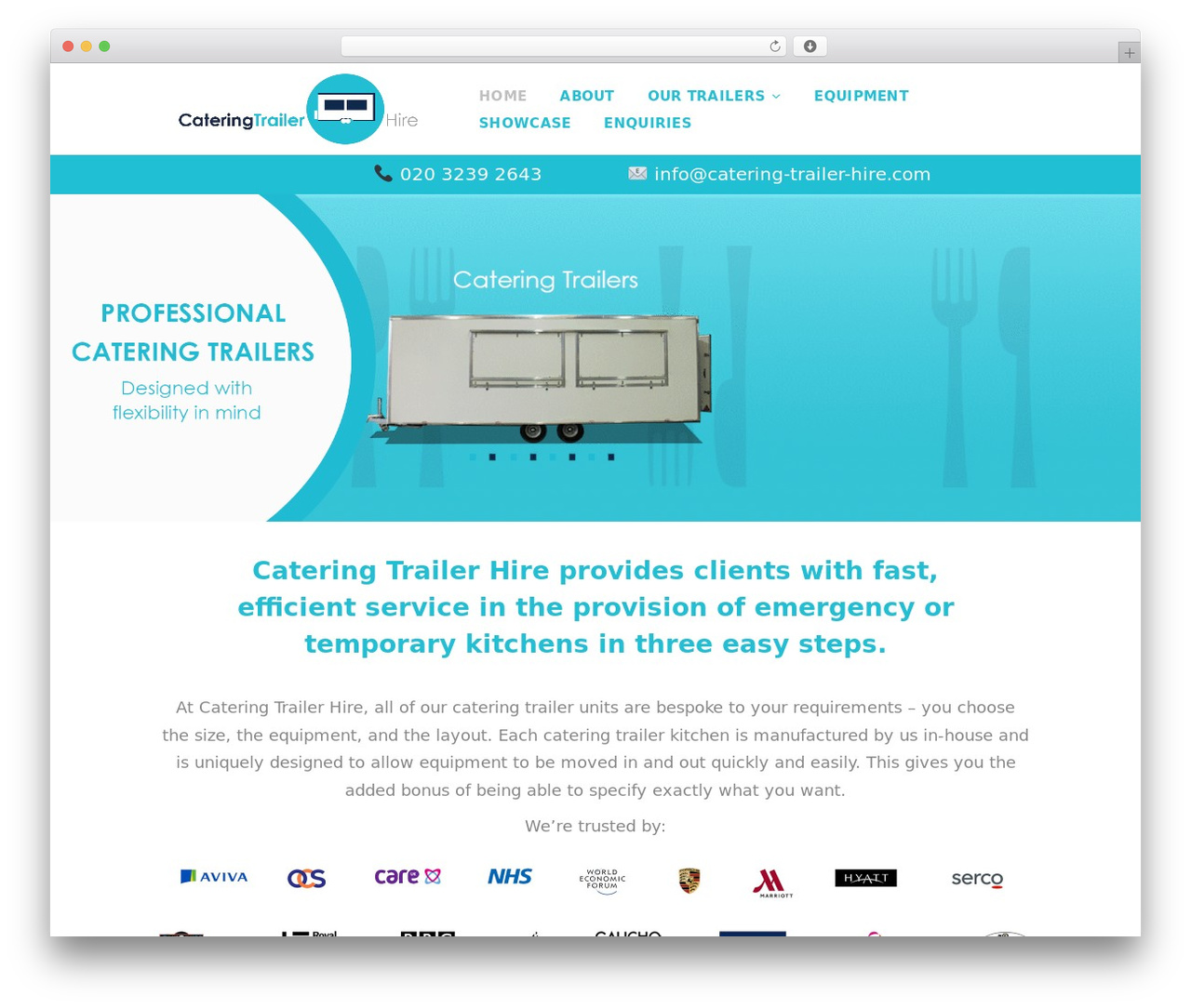 Signify WordPress theme - catering-trailer-hire.com