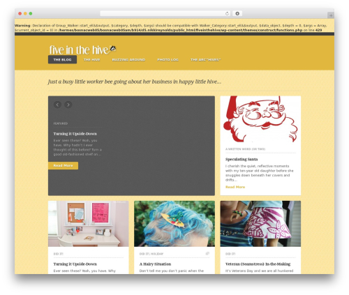 Theme WordPress Construct - fiveinthehive.com